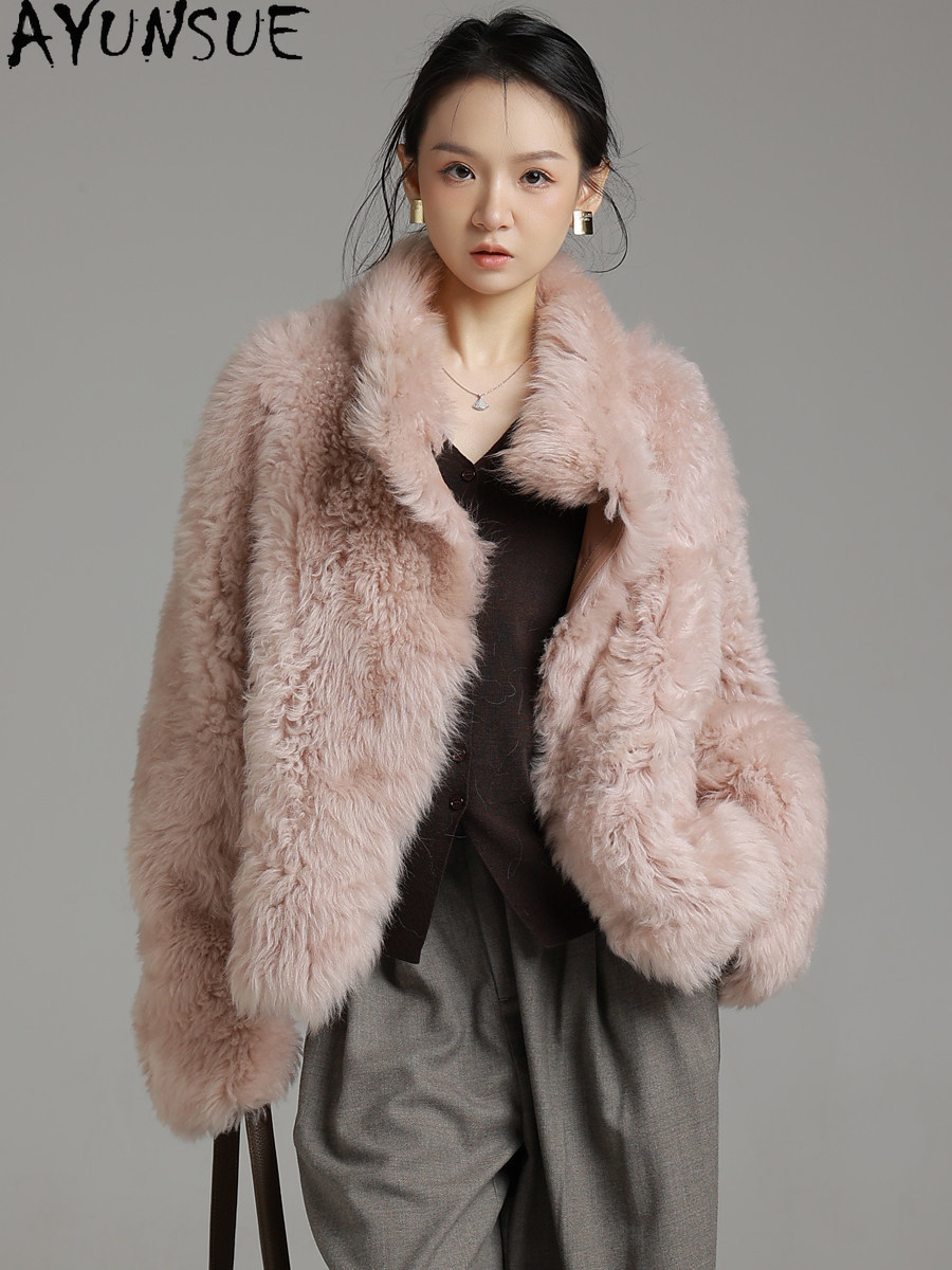 AYUNSUE Mantel Bulu Kulit Domb - Wool Coat Peacoat ulasan dan harga