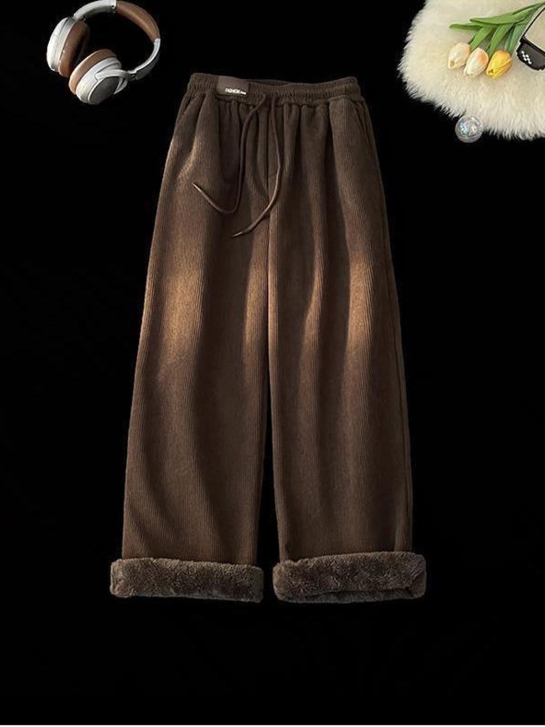 Celana Kasual Beludru Domba Te - Corduroy Pant Warm ulasan dan harga