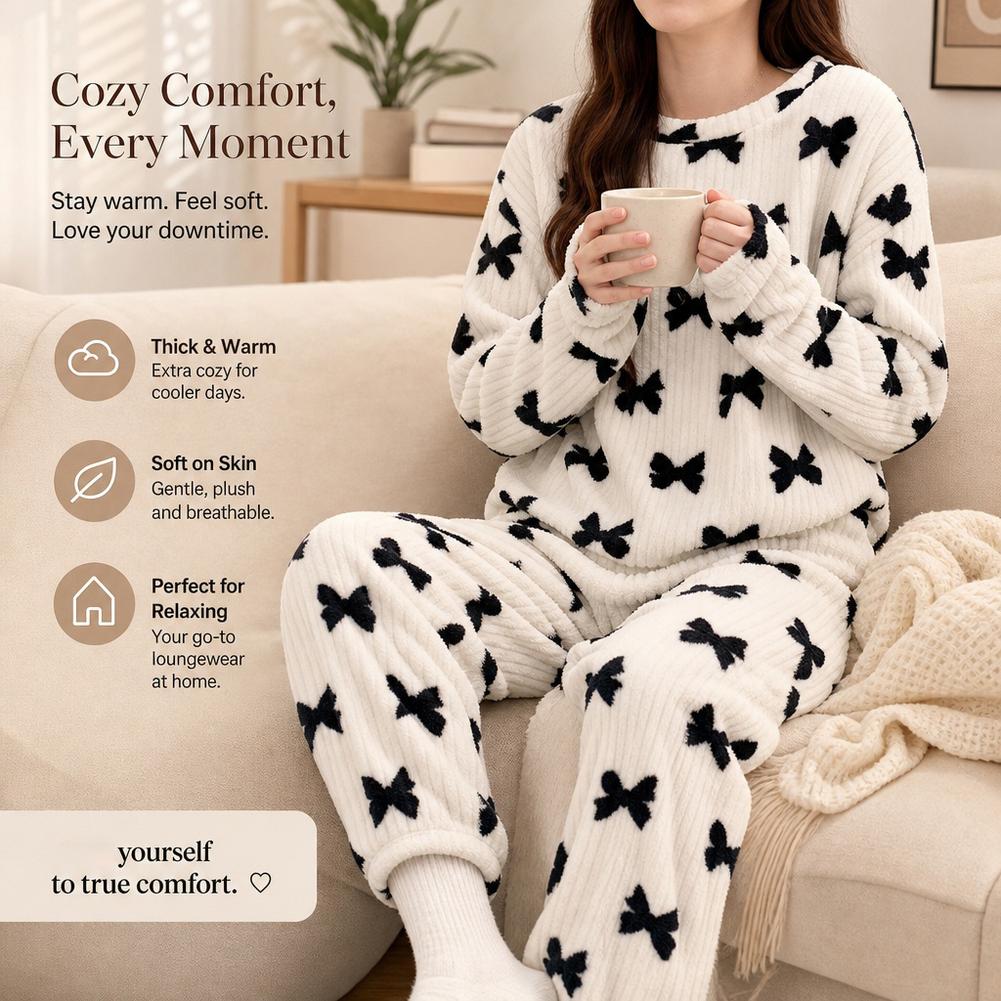 Piyama Wanita, Set Piyama Berb - Corduroy Pant Warm ulasan dan harga
