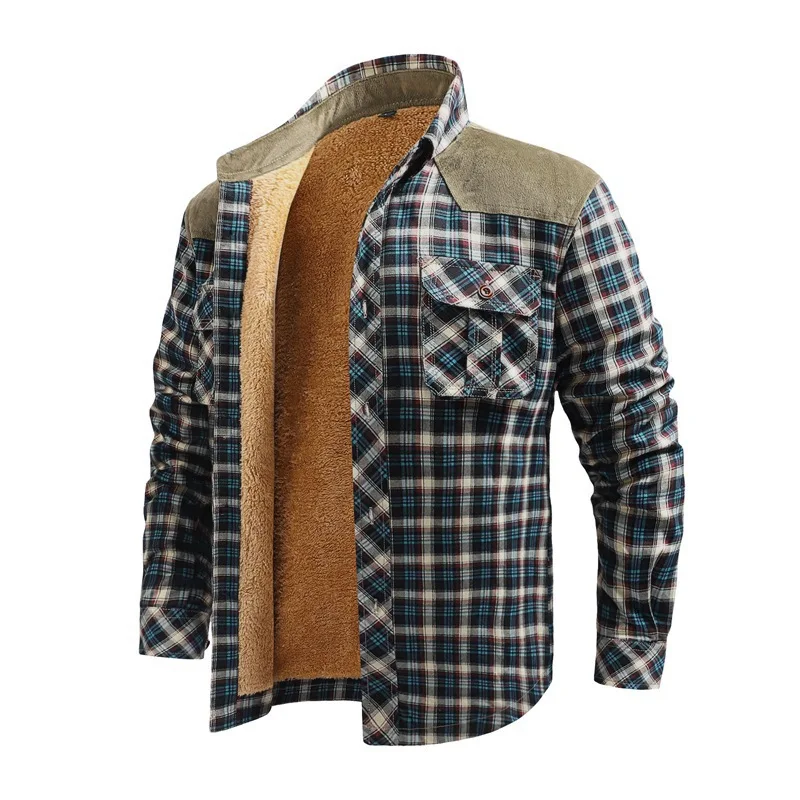 Jaket Kemeja Kasual Musim Ding - Flannel Shirt Lined ulasan dan harga